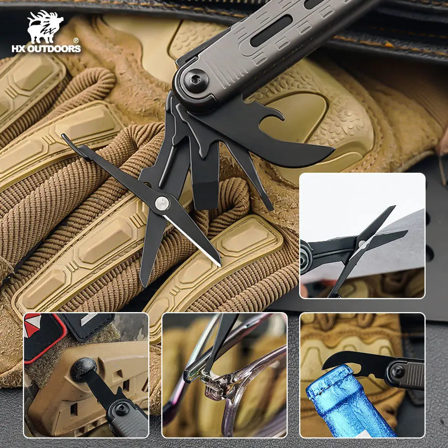 SWIFTTRAIL 8-in-1 Multi-tool | Gray EDC Campact Pocket Tool – HX