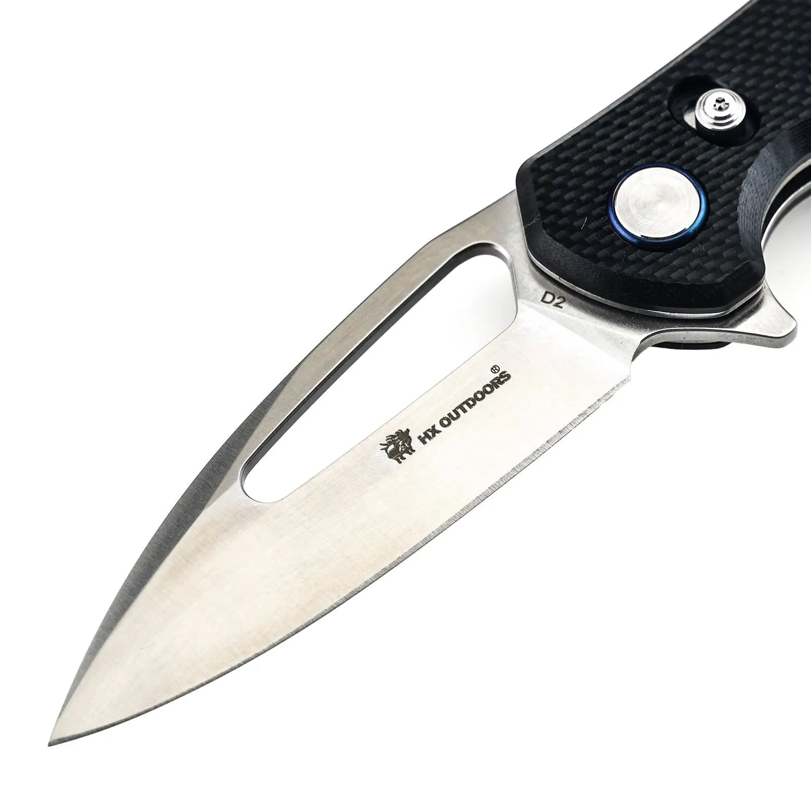 Pocket Knife HX OUTDOORS 2.5" D2 Steel Blade G10 Handle EDC VOYAGER CROSSBAR LOCK Folding Knife Black ZD-091S from HX OUTDOORS