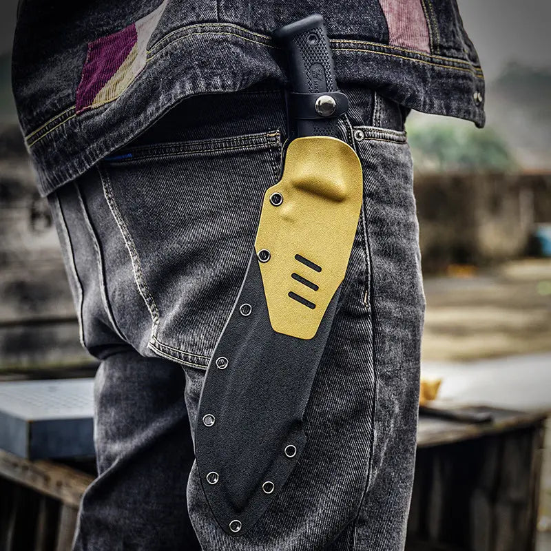 THE MOUNTAIN D2 Machete | Black Rubberized Outdoor Camping Knife