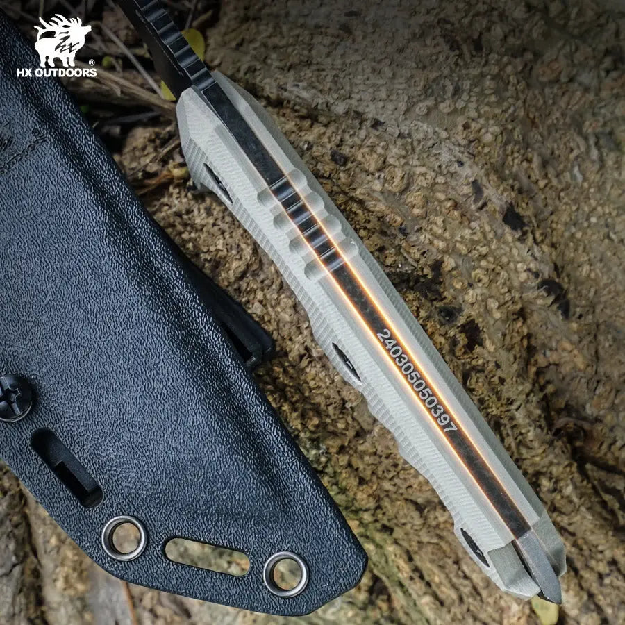 Fixed Blade HX OUTDOORS M.E. 3.54" 7Cr17 Brown G10 Handle SNIPERS Tanto Full Tang Fixed Blade  Hunting Knife Survival Kit Survival Gear Tactical Gear D-183 from HX OUTDOORS