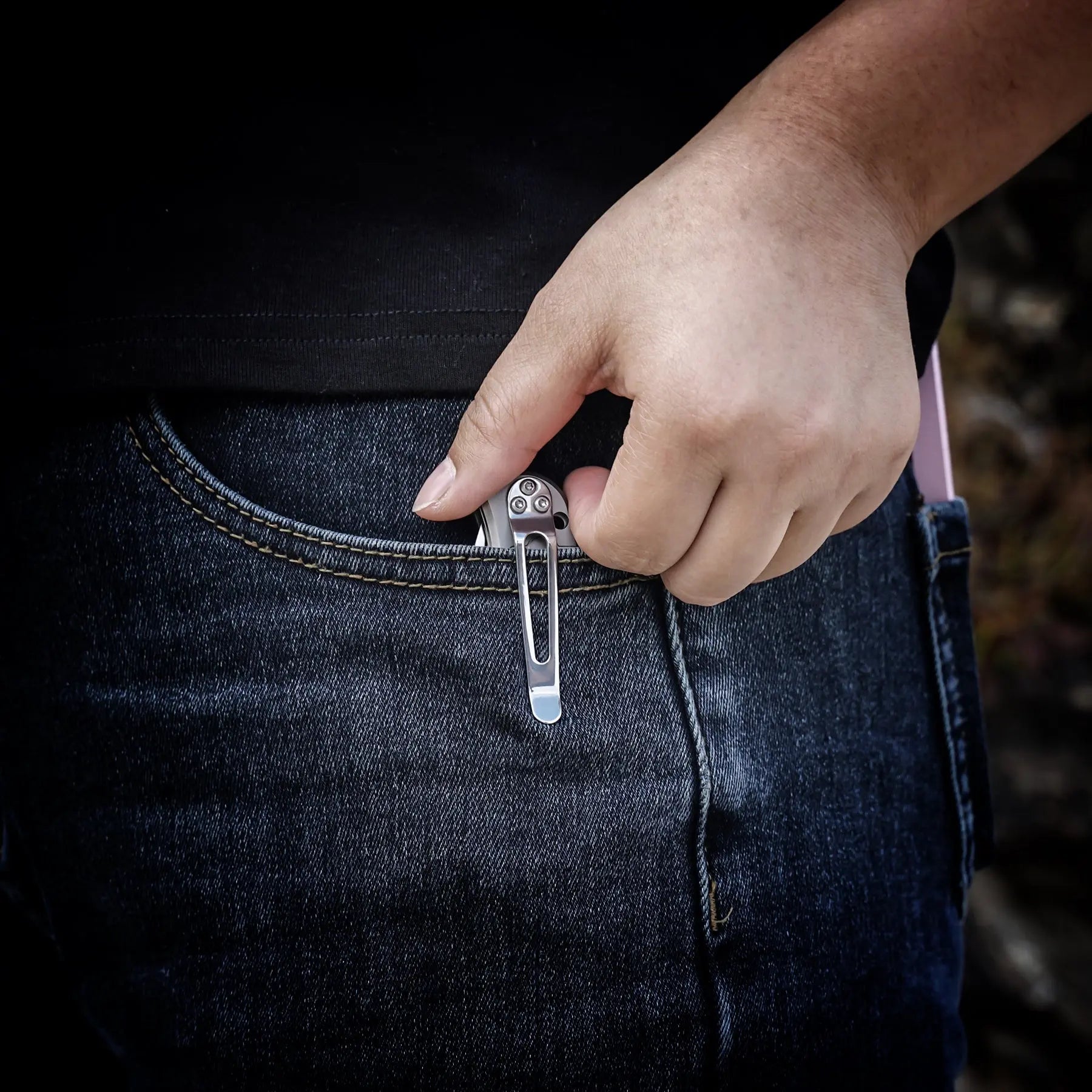 Pocket Knife HX OUTDOORS  ROCK SAPPHIRE 2.4" D2 TITANIUM Drop Point Pocket Knife Camping Outdoor ZD-113S from HX OUTDOORS