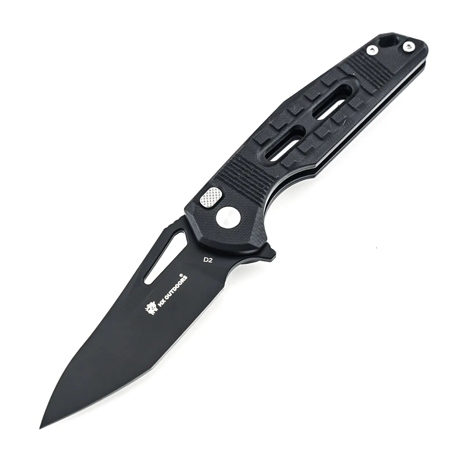 Pocket Knife HX OUTDOORS REINFORCED ROCK ONYX 2.87" D2 G10 BUTTON LOCK Tactical Folding Knife  Camping, Hunting, And Outdoors ZD-104B-S from HX OUTDOORS