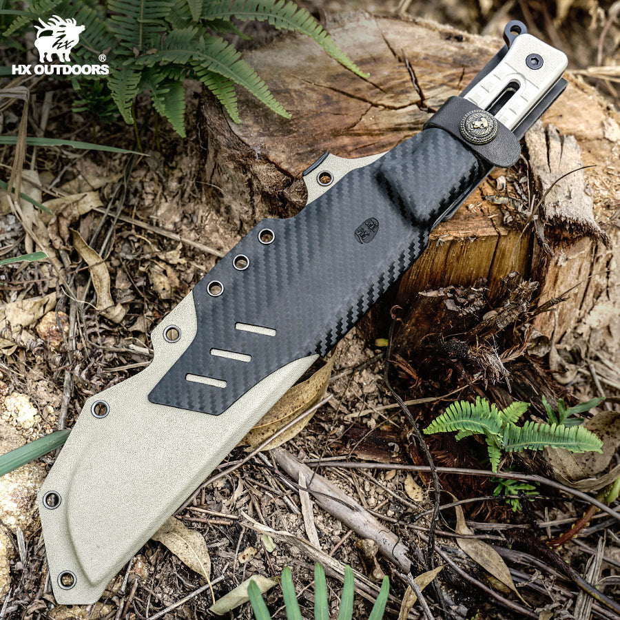 
                  
                    Bush Tool HX OUTDOORS ROCK 8.3" DC53 Black G10 Handle Bush Tool Fixed Blade Knife Camping Survival and Outdoor MT-022 from HX OUTDOORS
                  
                