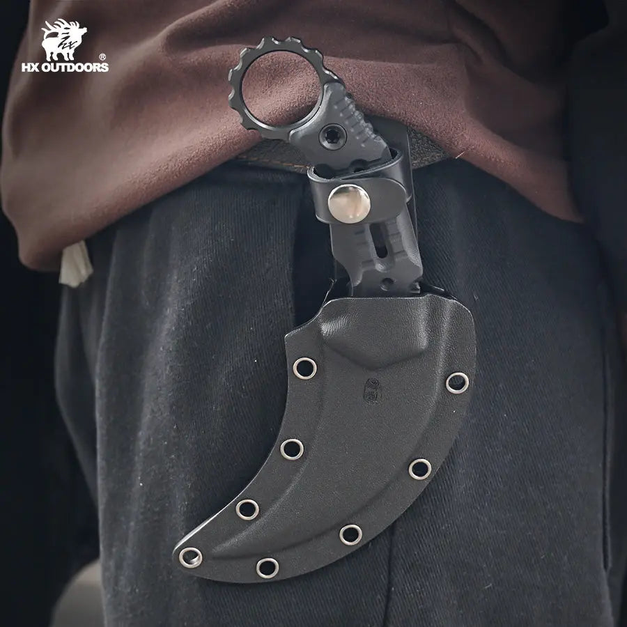 Fixed Blade HX OUTDOORS SHADOWFANG 3.5" DC53 G10 Claw Fixed Blade Knife Tactical Bushcraft and Hunting D-317 from HX OUTDOORS