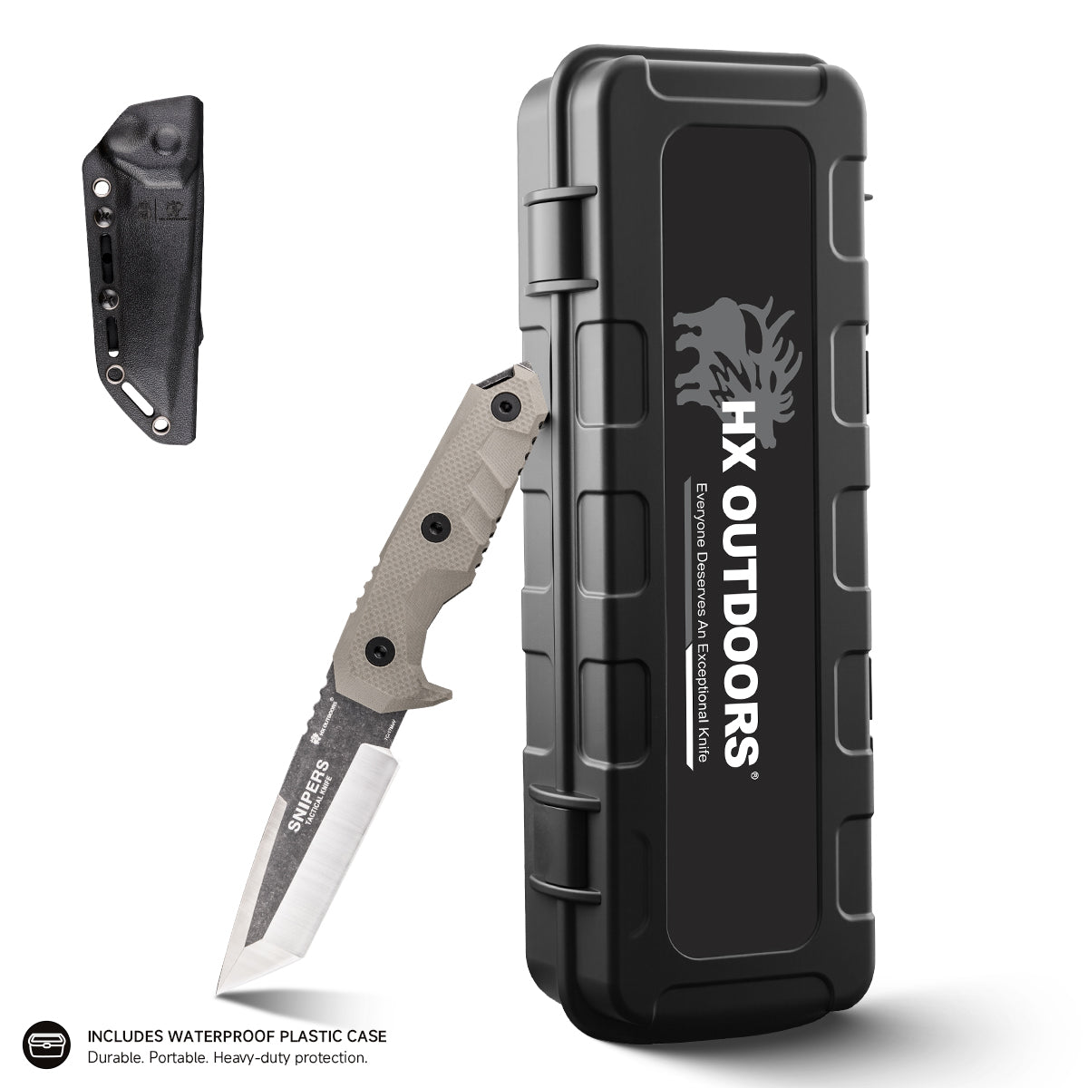 SNIPERS 7Cr17 Fixed Blade | TAN G10 EDC Camping Knife
