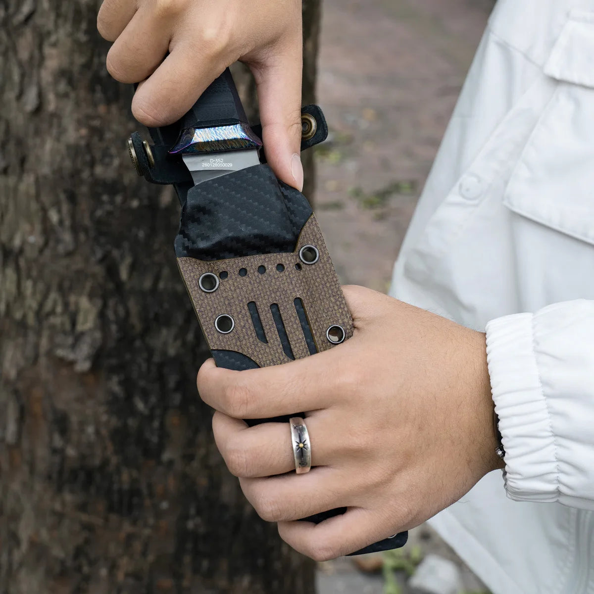 PRISM Fixed Blade | 4.72" DLC‑Coated CPM 20CV Blade | Black G10 Handle | HX OUTDOORS D-352