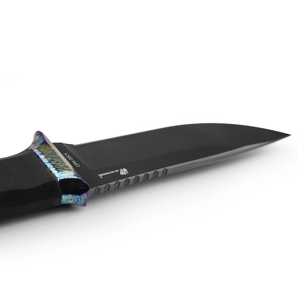 PRISM Fixed Blade | 4.72" DLC‑Coated CPM 20CV Blade | Black G10 Handle | HX OUTDOORS D-352
