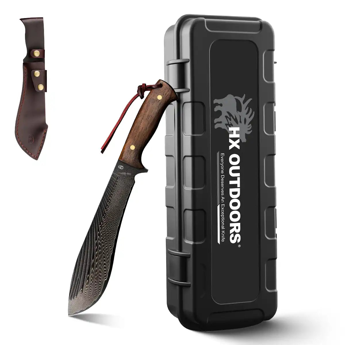 Machete HX OUTDOORS DAMASK WILLOW | Hoja de 8.27" 90Cr18 | Mango de nogal | DM-065
