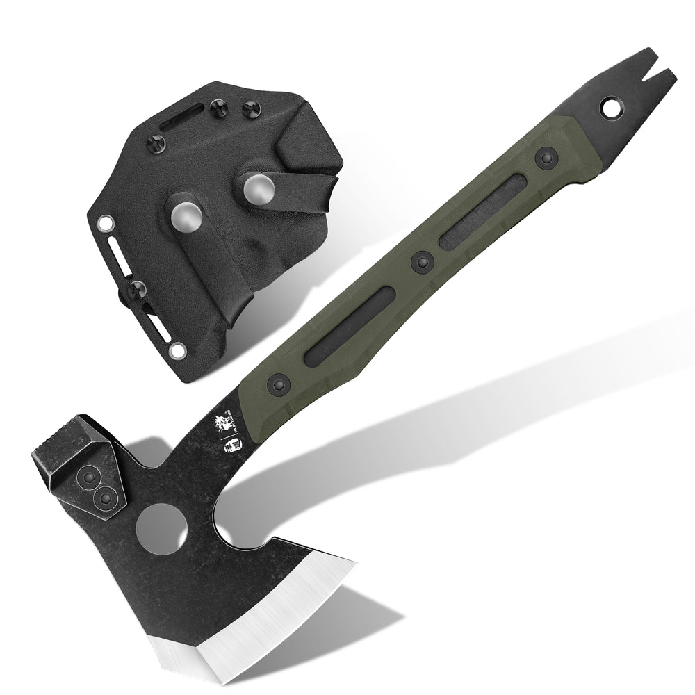 Camping Hatchet HX OUTDOORS 12.83" Best Tactical Splitting Axe Multi-Purpose Survival Tool of Camping Gear | 5CR14 Blade & G10 Axe Handle | FT-16A from HX OUTDOORS