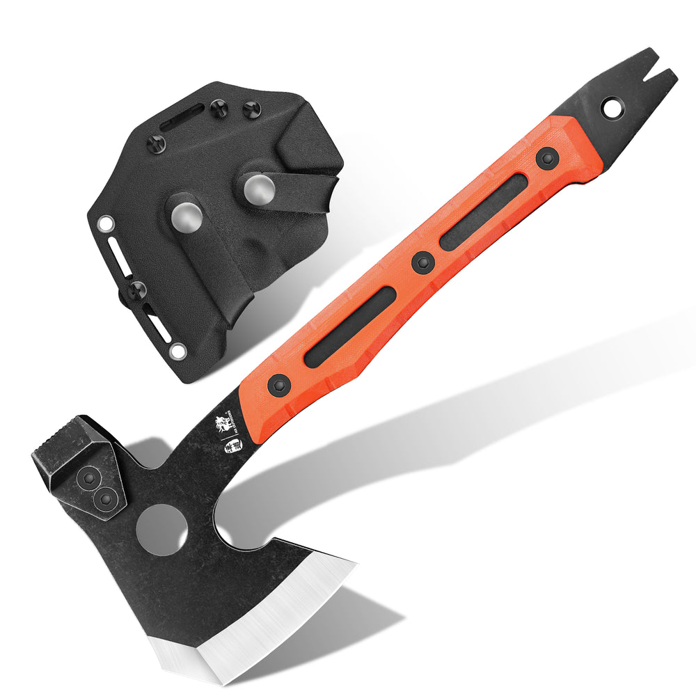 Camping Hatchet HX OUTDOORS 12.83" 5CR14 G10 Tactical Best Splitting Warfire Axe Multi-Purpose Survival Tool of Camping Gear FT-16C from HX OUTDOORS