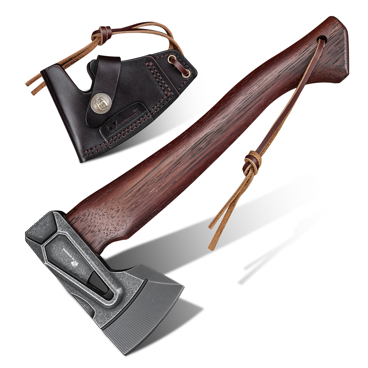 PATROL Camp Hatchet | 12.01" Overall Length | 420 Stainless Steel Head | Padauk Wood Handle | HX OUTDOORS FT-21