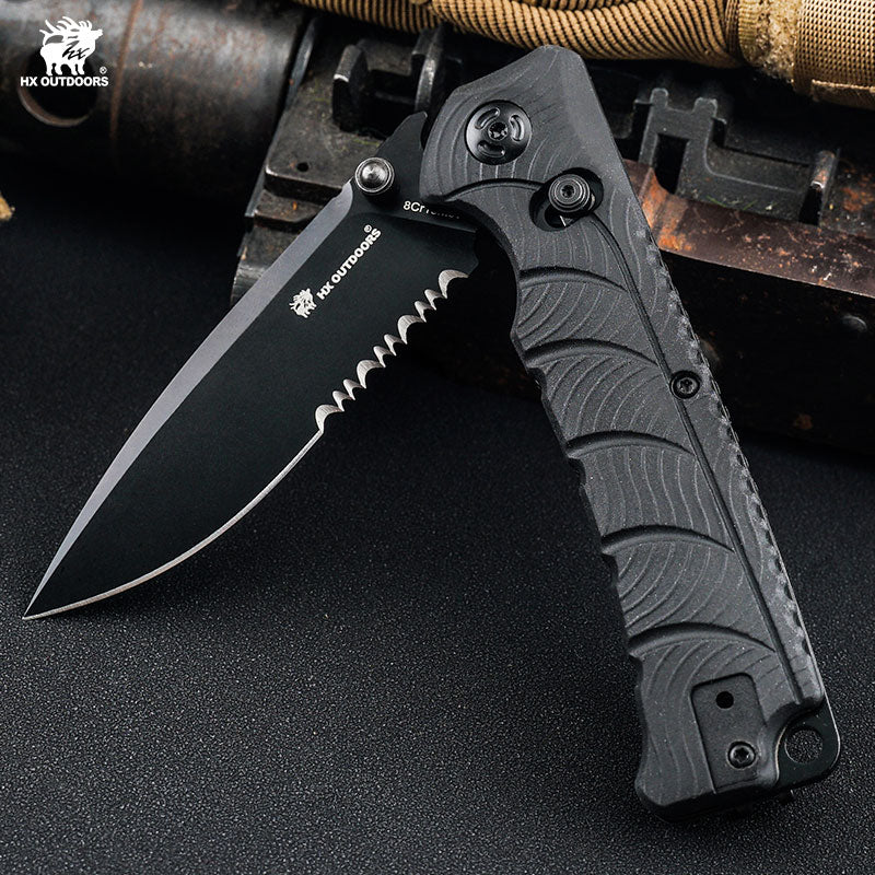 
                  
                    Folding Knives HX OUTDOORS 3.19" 8CR13 Black Shark Crossbar best folding pocket knife - EDC Knives for Survival Camping Fishing Hiking ZD-093 from HX OUTDOORS
                  
                