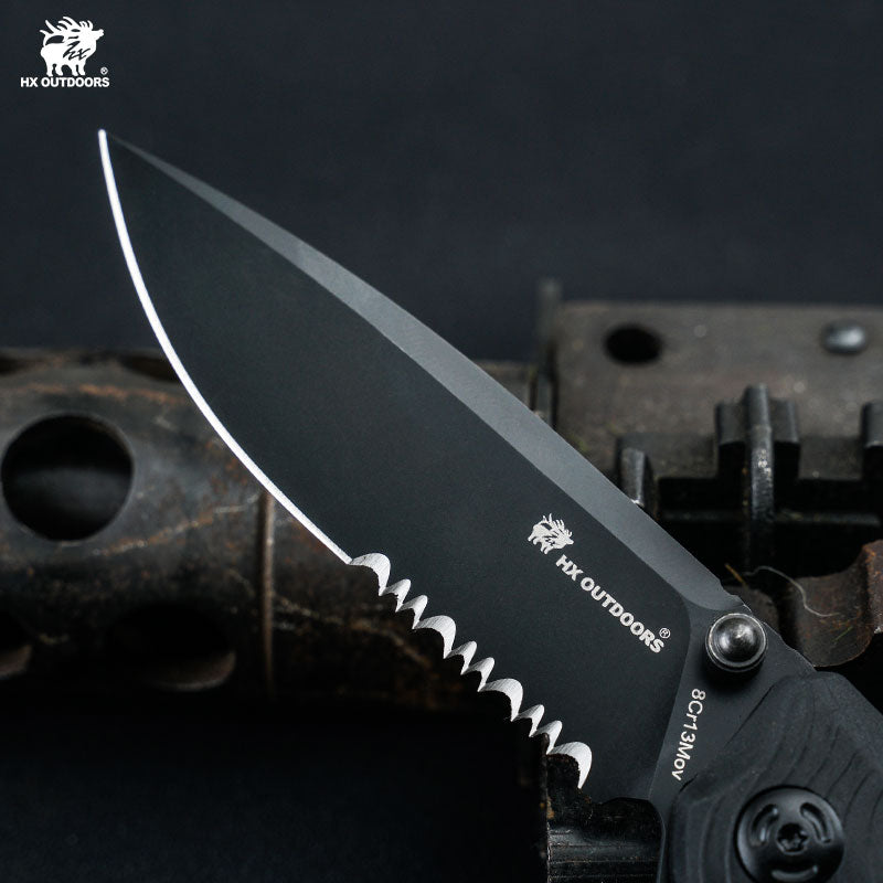 
                  
                    Folding Knives HX OUTDOORS 3.19" 8CR13 Black Shark Crossbar best folding pocket knife - EDC Knives for Survival Camping Fishing Hiking ZD-093 from HX OUTDOORS
                  
                