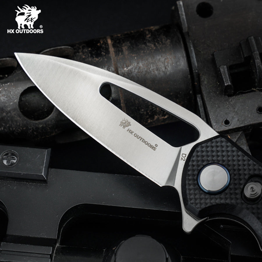 
                  
                    Pocket Knife HX OUTDOORS 2.5" D2 Steel Blade G10 Handle EDC VOYAGER CROSSBAR LOCK Folding Knife Black ZD-091S from HX OUTDOORS
                  
                