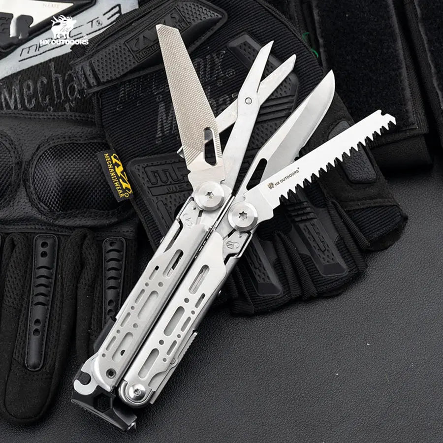 Multi-tool HX OUTDOORS SILVER IGNITE EDC Multi-tool Flint Pliers (6.3" 7CR17) GQ-22A from HX OUTDOORS