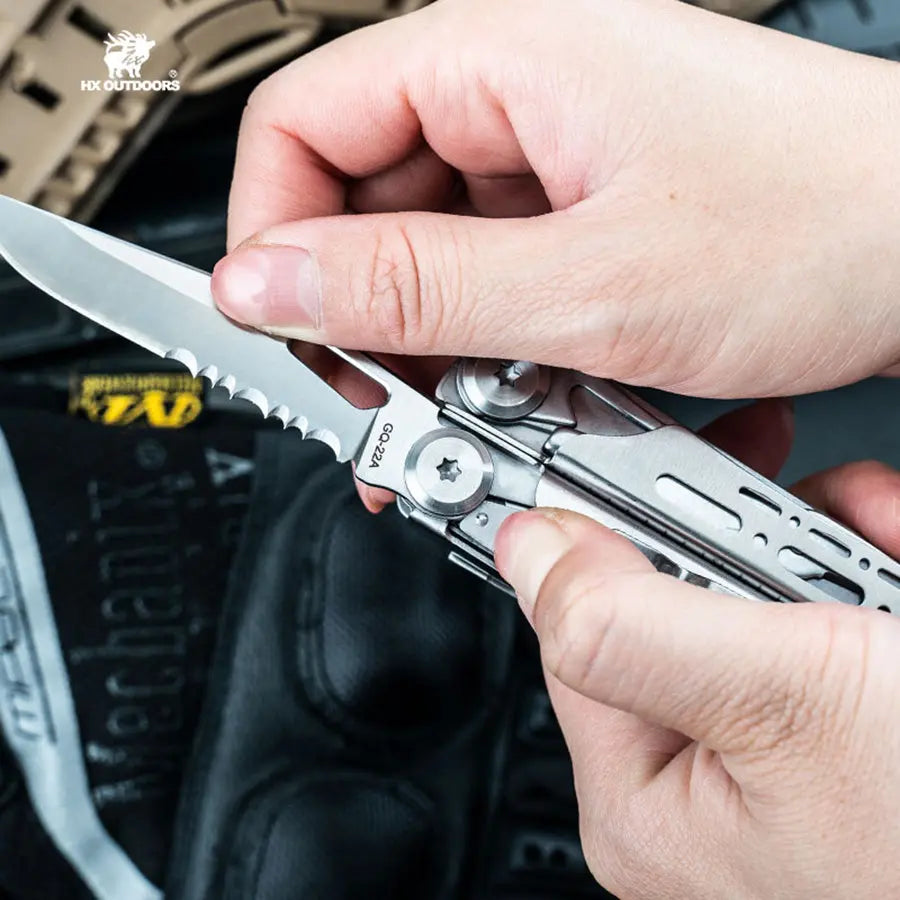 Multi-tool HX OUTDOORS SILVER IGNITE EDC Multi-tool Flint Pliers (6.3" 7CR17) GQ-22A from HX OUTDOORS