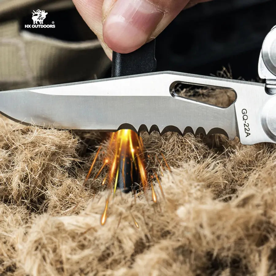 Multi-tool HX OUTDOORS Black IGNITE EDC Multi-tool Flint Pliers (6.3" 7CR17) GQ-22B from HX OUTDOORS