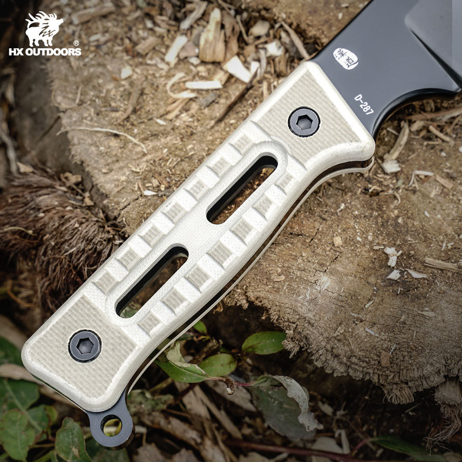 
                  
                    Bush Tool HX OUTDOORS ROCK 8.3" DC53 Black G10 Handle Bush Tool Fixed Blade Knife Camping Survival and Outdoor MT-022 from HX OUTDOORS
                  
                