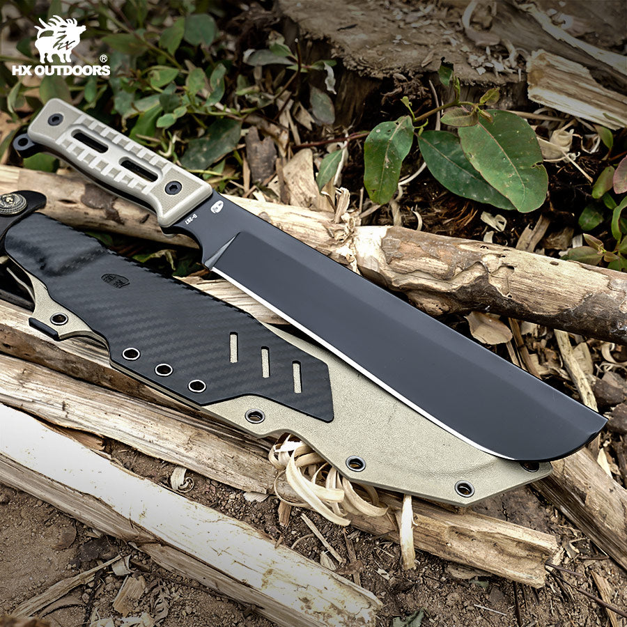
                  
                    Bush Tool HX OUTDOORS ROCK 8.3" DC53 Black G10 Handle Bush Tool Fixed Blade Knife Camping Survival and Outdoor MT-022 from HX OUTDOORS
                  
                