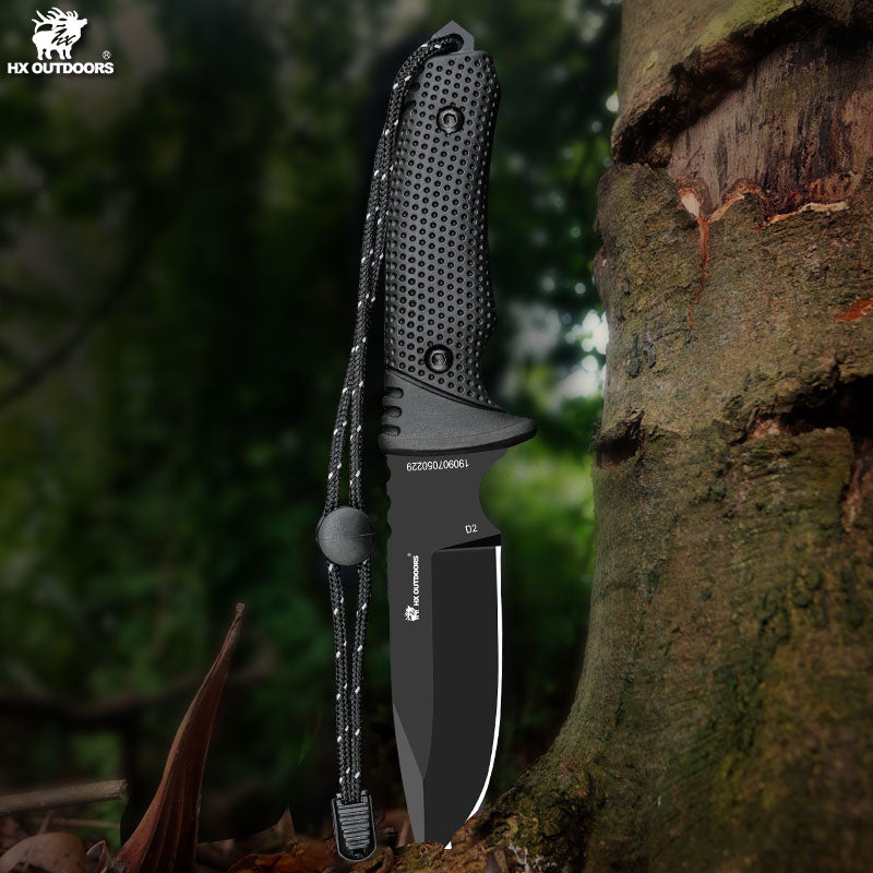 
                  
                    Fixed Blade HX OUTDOORS 3.86" D2 Black Rubber Non-Slip Handle Best EDC The PATHFINDER Survival Fixed Blade Knife D-171 from HX OUTDOORS
                  
                