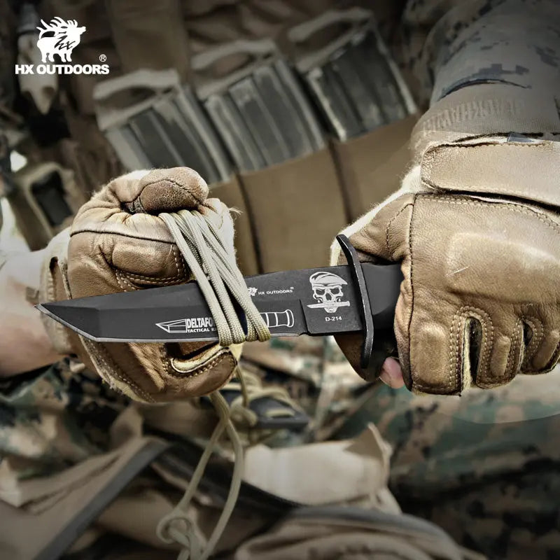 DELTA 440 Fixed Blade | Rubber EDC Camping Knife – HX OUTDOORS