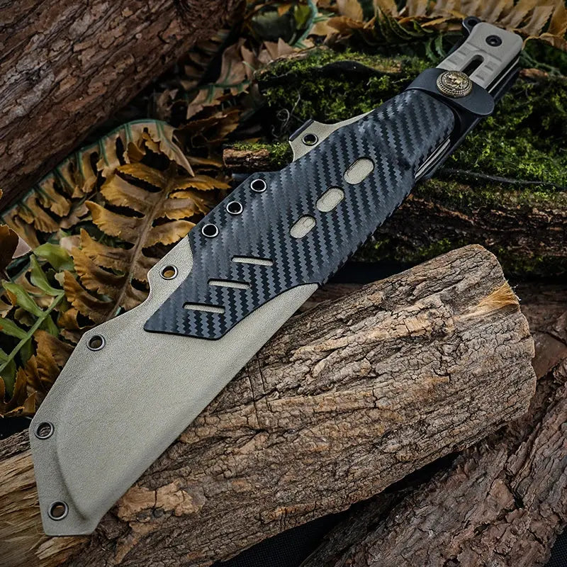 Bush Tool HX OUTDOORS ROCK 8.3" DC53 Black G10 Handle Bush Tool Fixed Blade Knife Camping Survival and Outdoor MT-022 from HX OUTDOORS