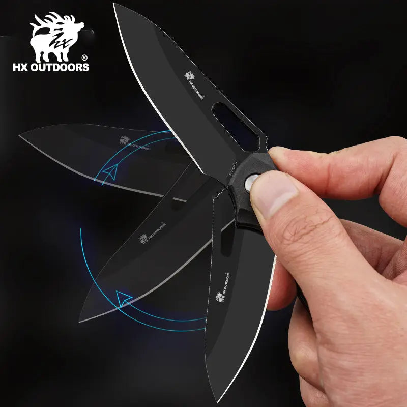 Pocket Knife HX OUTDOORS ROCK FLUORITE 2.95" 5CR15 Slip Joint Personalized Pocket Folding Knife Nylon Fiber Survival Camping Hunting TD-14A from HX OUTDOORS