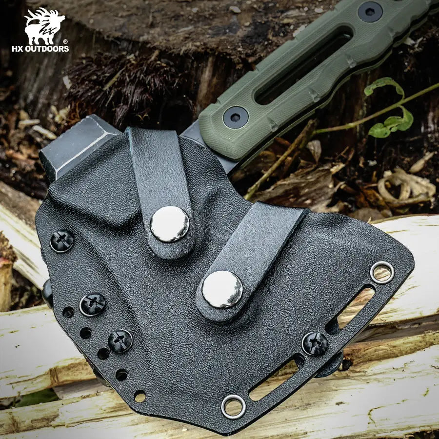 Camping Hatchet HX OUTDOORS 8.9" 5CR14 Green G10 Mini Warfire Demolition Best Tatical Axe Camping Survival FT-15mini from HX OUTDOORS