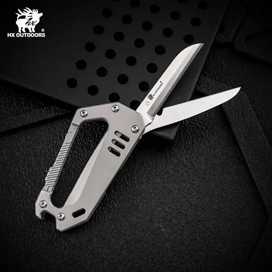 TITANNEXUS 5Cr15 Blade Silver Titanium | Keychain Utility Pocket