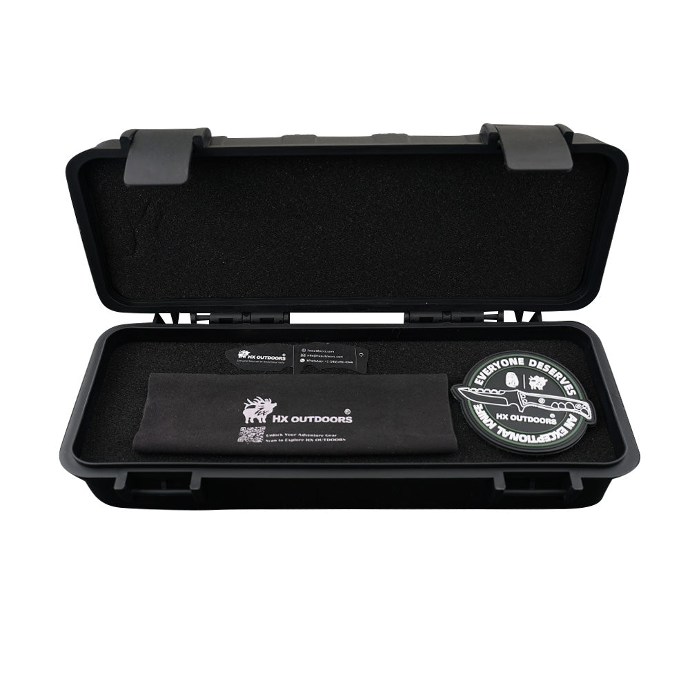 FALCILUX Folding Hatchet | 9.25" Overall Length | DC53 Blade | Black G10 Handle | HX OUTDOORS FT-19