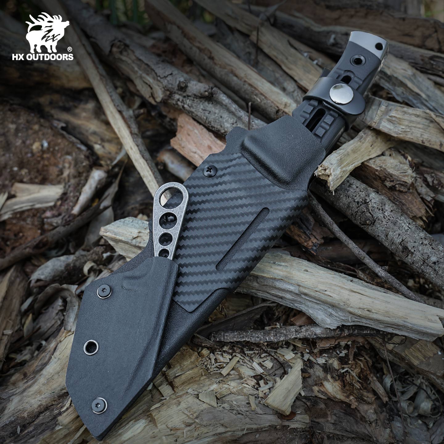 ROCK APEX PRO DC53 Fixed Blade | Black G10 EDC Camping Knife