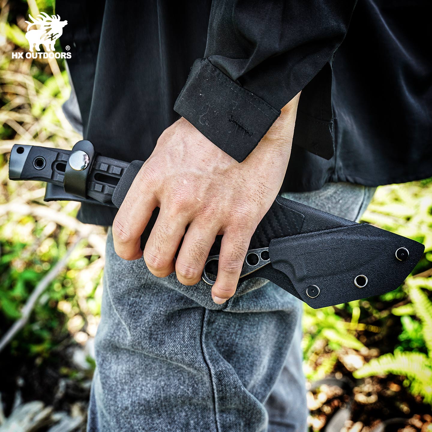 ROCK APEX PRO DC53 Fixed Blade | Black G10 EDC Camping Knife