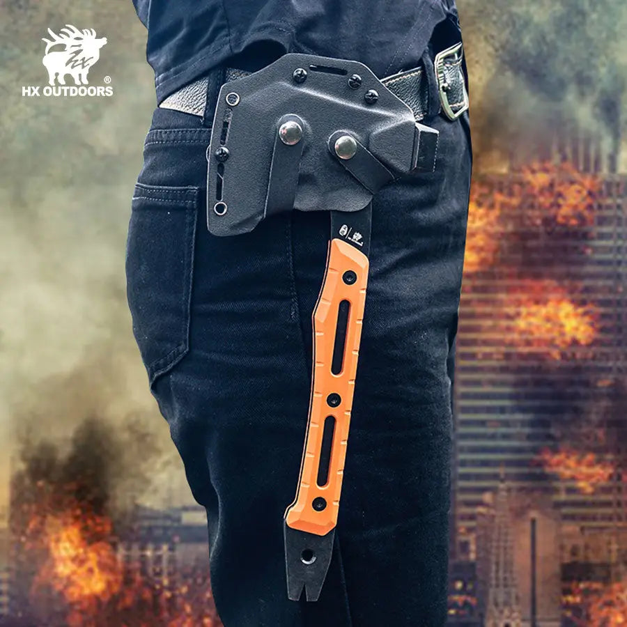 Camping Hatchet HX OUTDOORS 12.83" 5CR14 G10 Tactical Best Splitting Warfire Axe Multi-Purpose Survival Tool of Camping Gear FT-16C from HX OUTDOORS