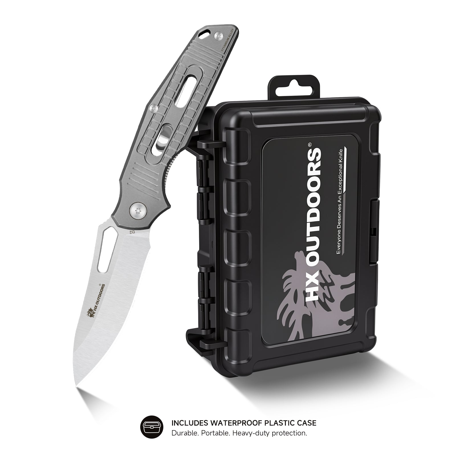ROCK FLUORITE D2 Titanium | EDC Liner Lock Pocket Knife