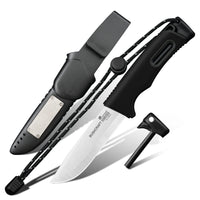 Fixed Blade HX OUTDOORS 3.74" 5Cr15  Black PP+TPR Black Handle FORGE Master Fixed Blade Knife Outdoor Camping Survival Hunting TD-21B from HX OUTDOORS