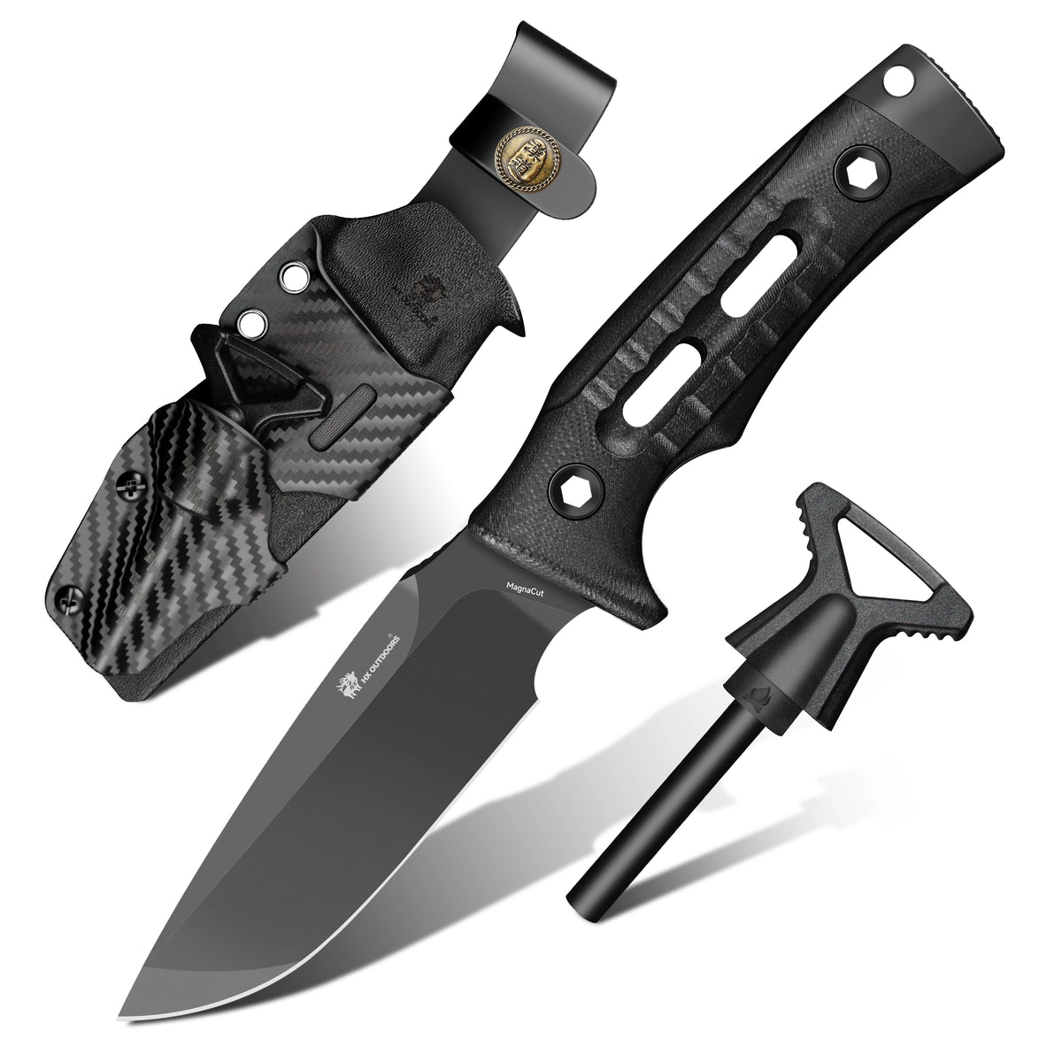 ROCK APEX MagnaCut Edition DLC‑Coated MagnaCut Fixed Blade | Black