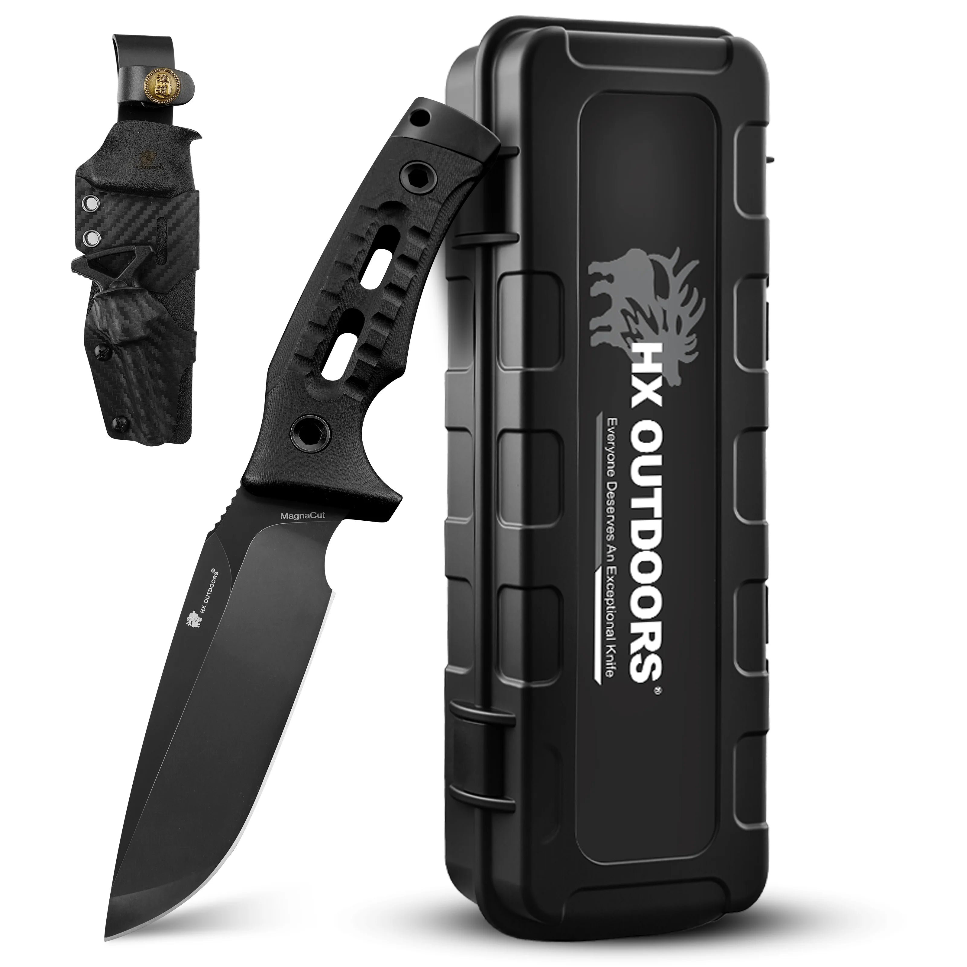 ROCK APEX MagnaCut Edition DLC‑Coated MagnaCut Fixed Blade | Black