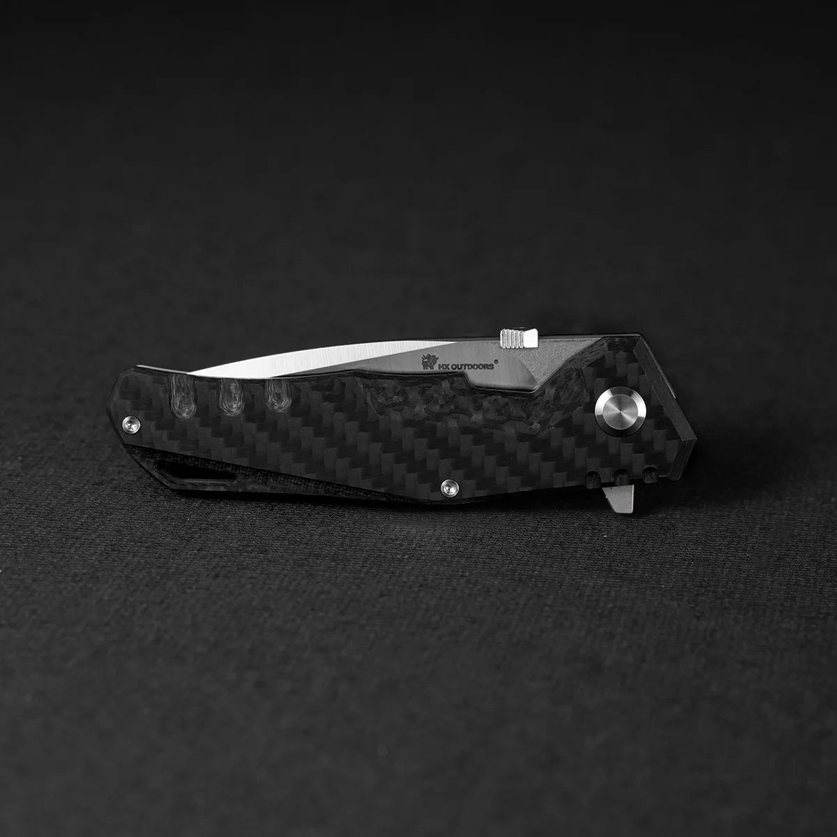 COBRA Pocket Knife | Frame Lock | 2.76" VG10 Blade | Carbon Fiber & Titanium Alloy Handle | HX OUTDOORS ZD-005