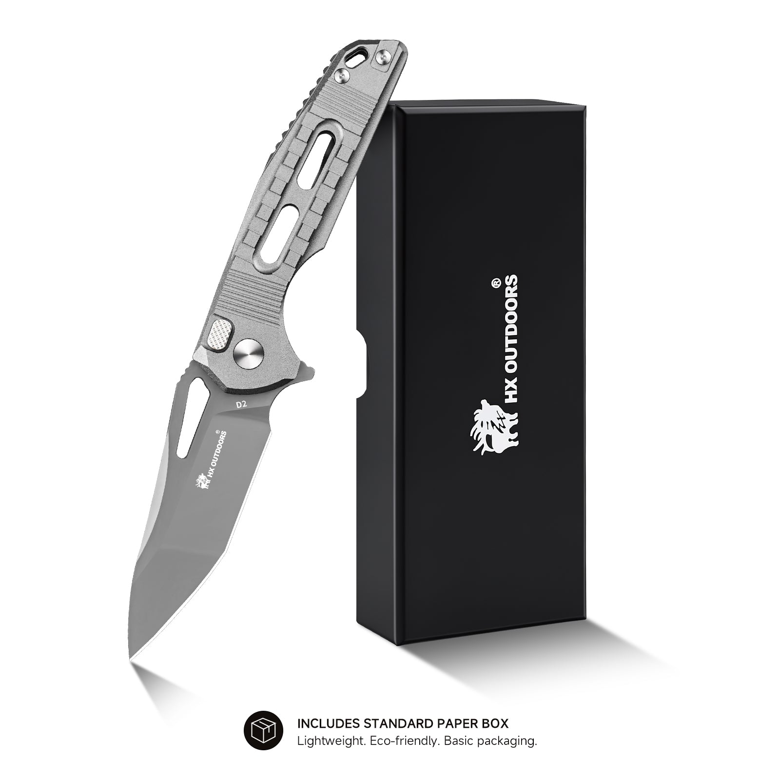 ROCK ONYX D2 Aluminum | EDC Button Lock Pocket Knife