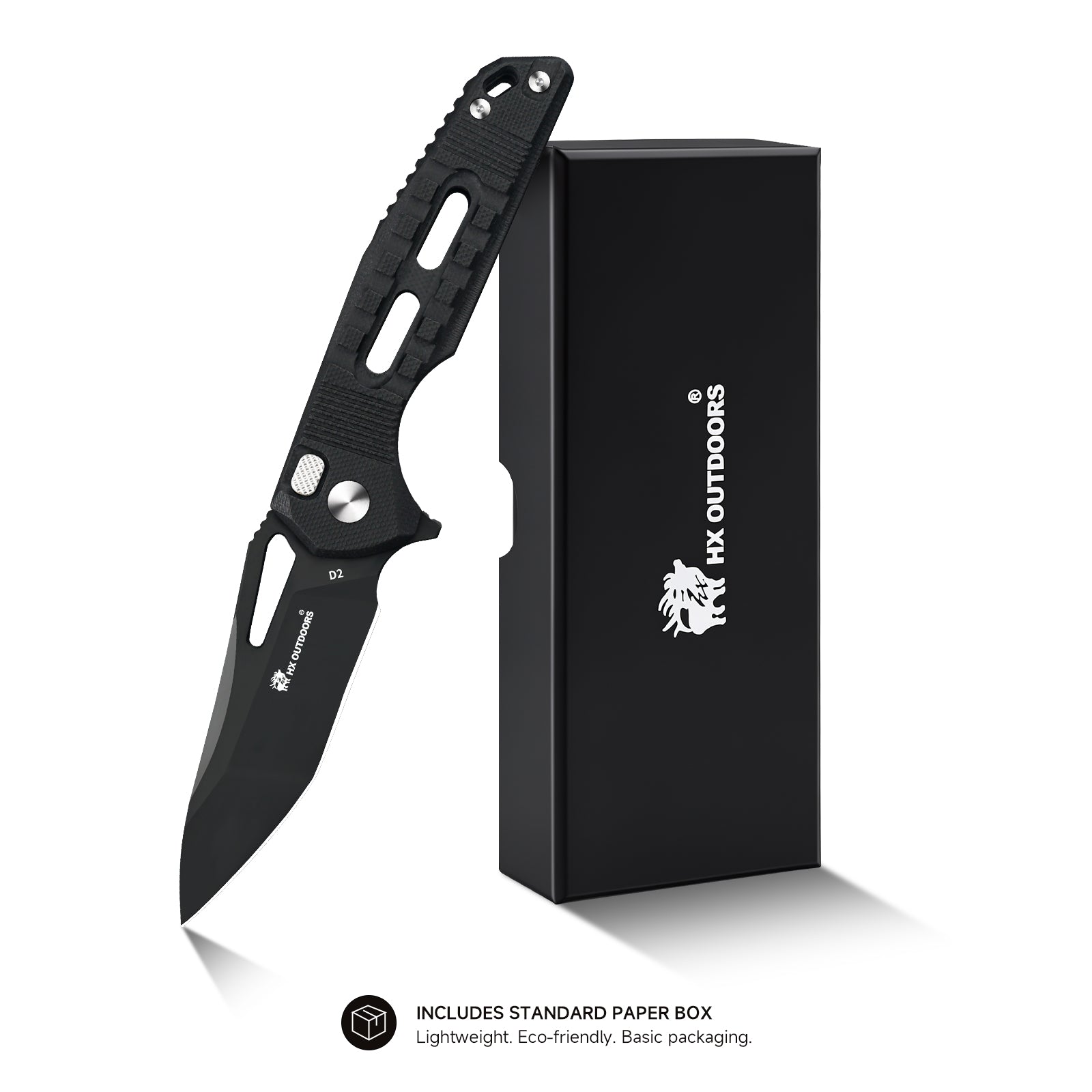 ROCK ONYX D2 G10 | EDC Button Lock Pocket Knife
