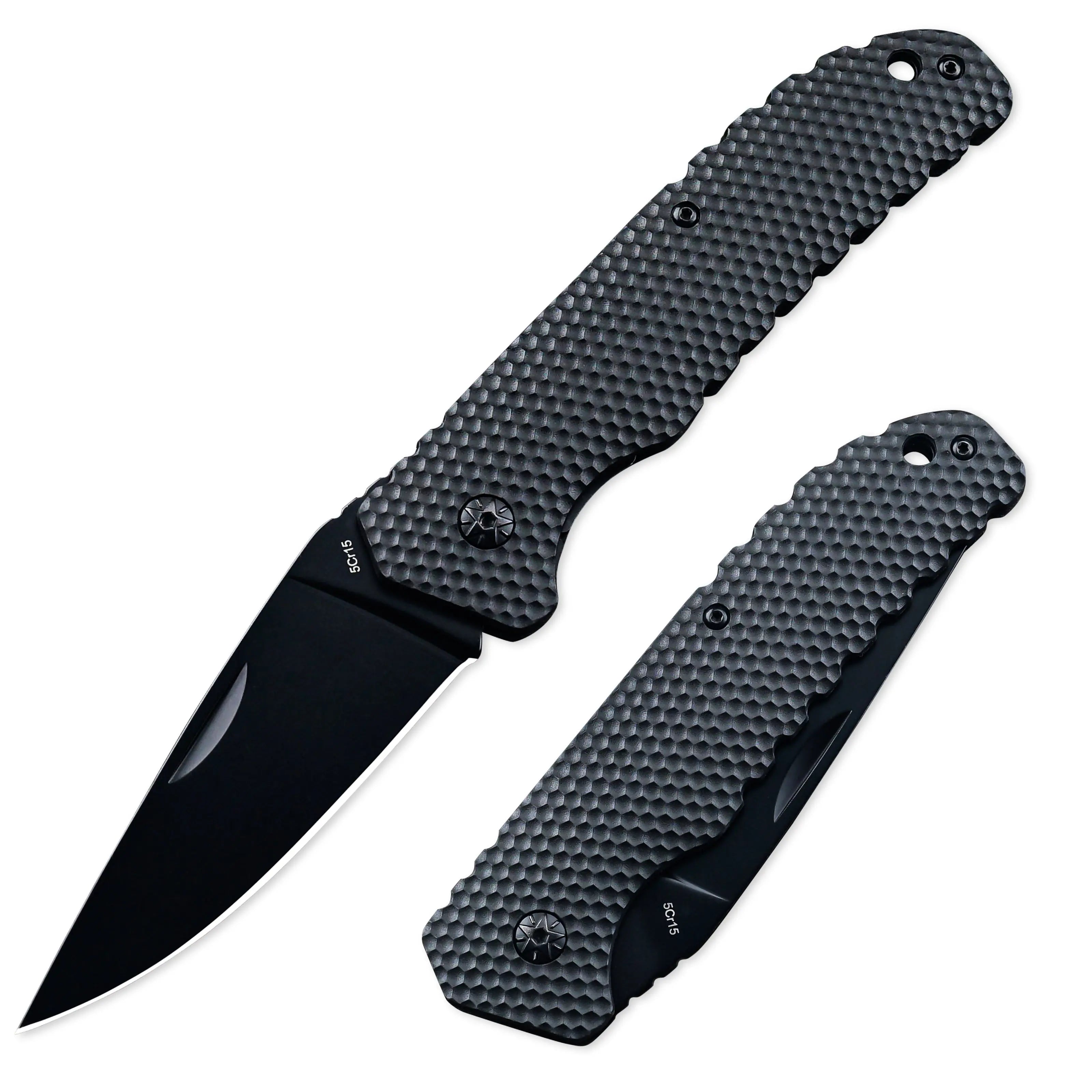 Pocket Knife HX OUTDOORS 3.35" 3CR Black Nylon Anti-Slip Handle SHADOWEER SLIP JOINT Folding Pocket Knife With Slip Survival And EDC ZD-106 from HX OUTDOORS