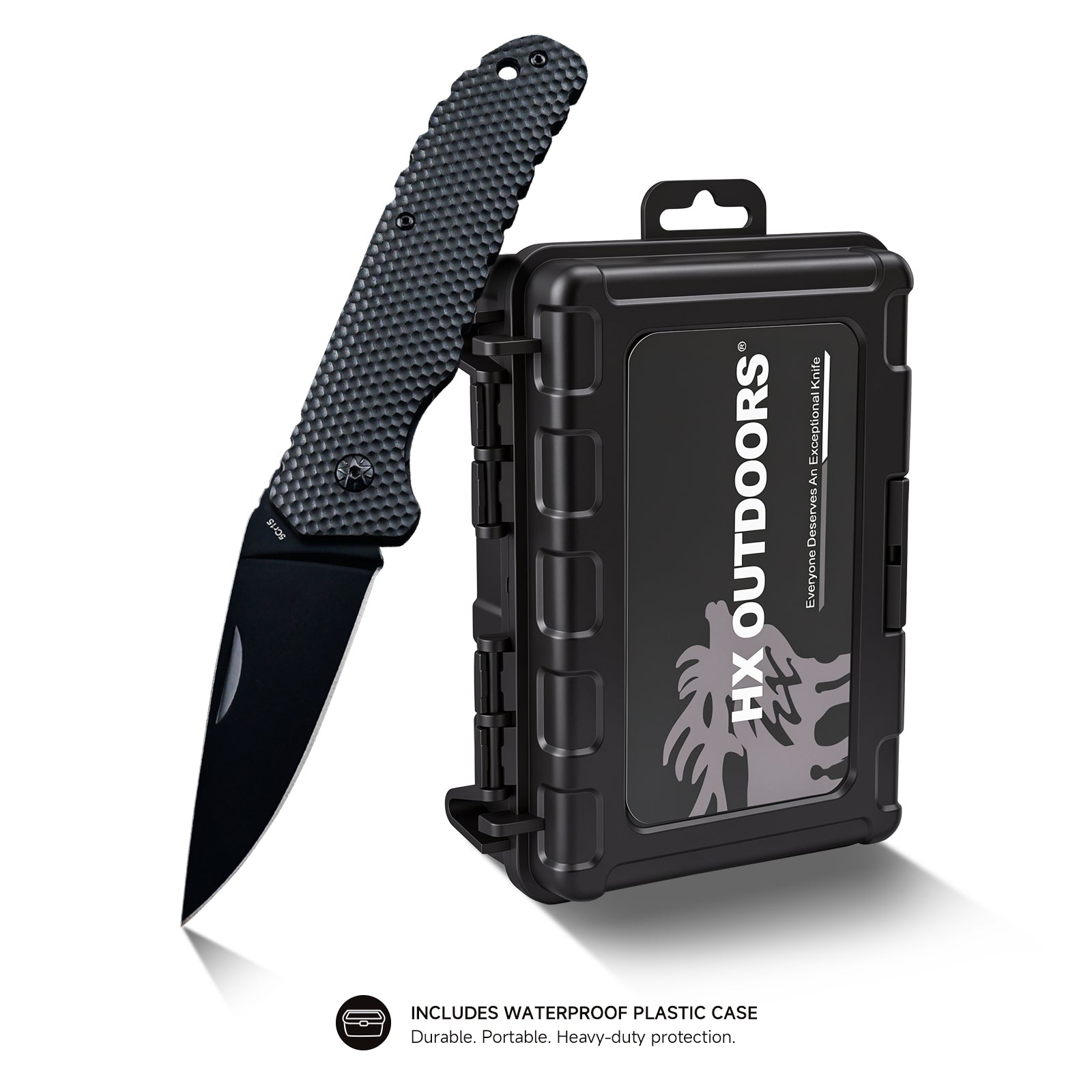 SHADOWEER Pocket Knife | Slip Joint | 3.35" 3Cr13 Blade | Black G10 Handle | HX OUTDOORS ZD-106