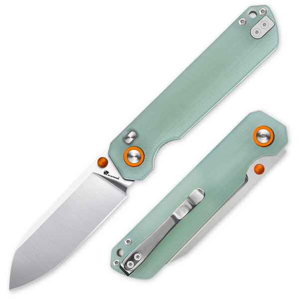 HXOUTDOORS HYLA 14C28N Silver Blade G10 Handle | EDC Button Lock