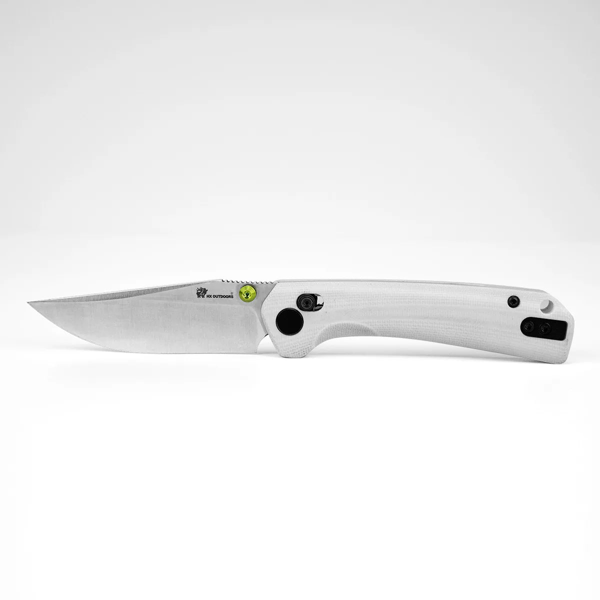 COOL KID Pocket Knife | Crossbar Lock | 3.35" 14C28N Blade | White G10 Handle | HX OUTDOORS ZD-122S
