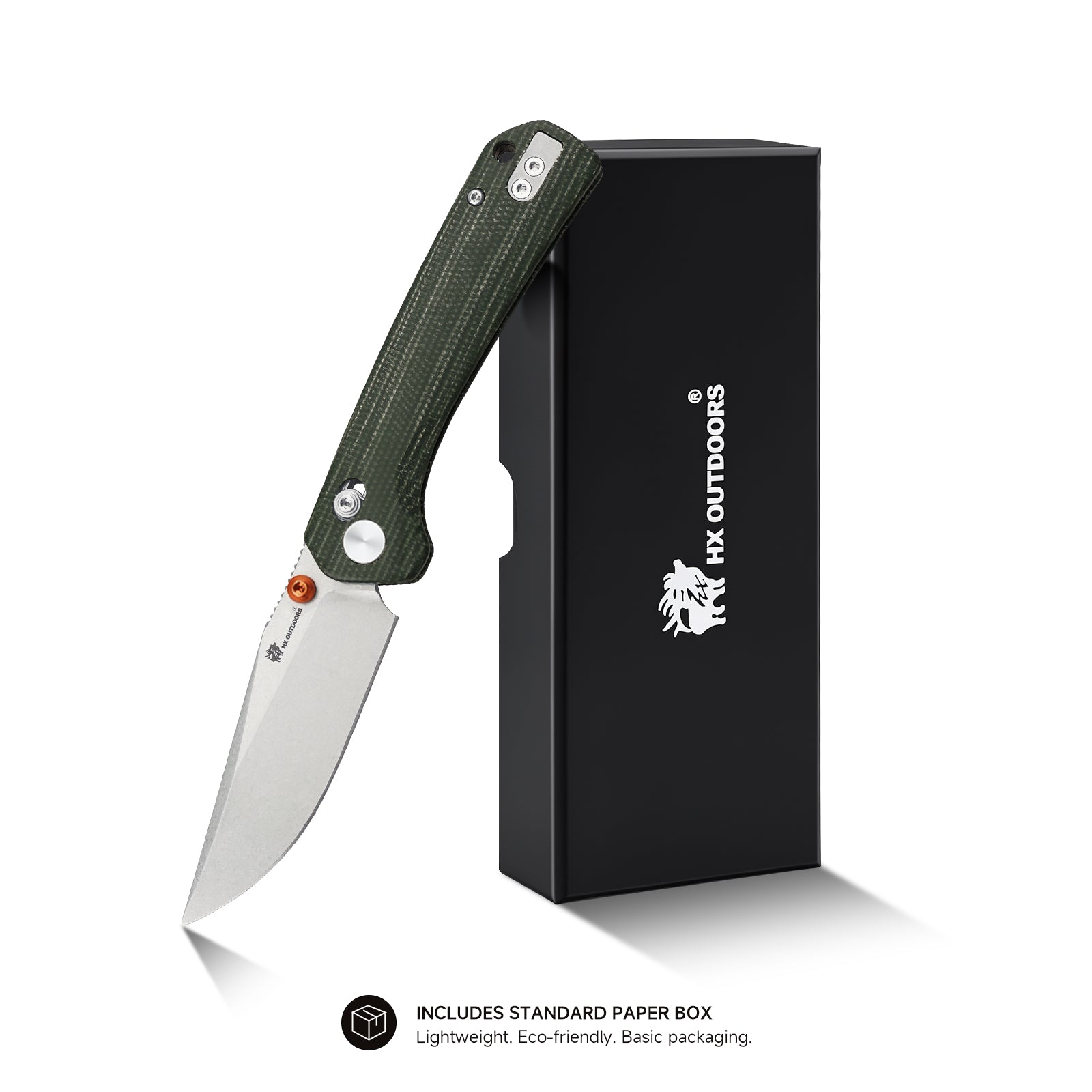 COOL KID 14C28N Blade Green Micarta Handle | EDC Crossbar Lock