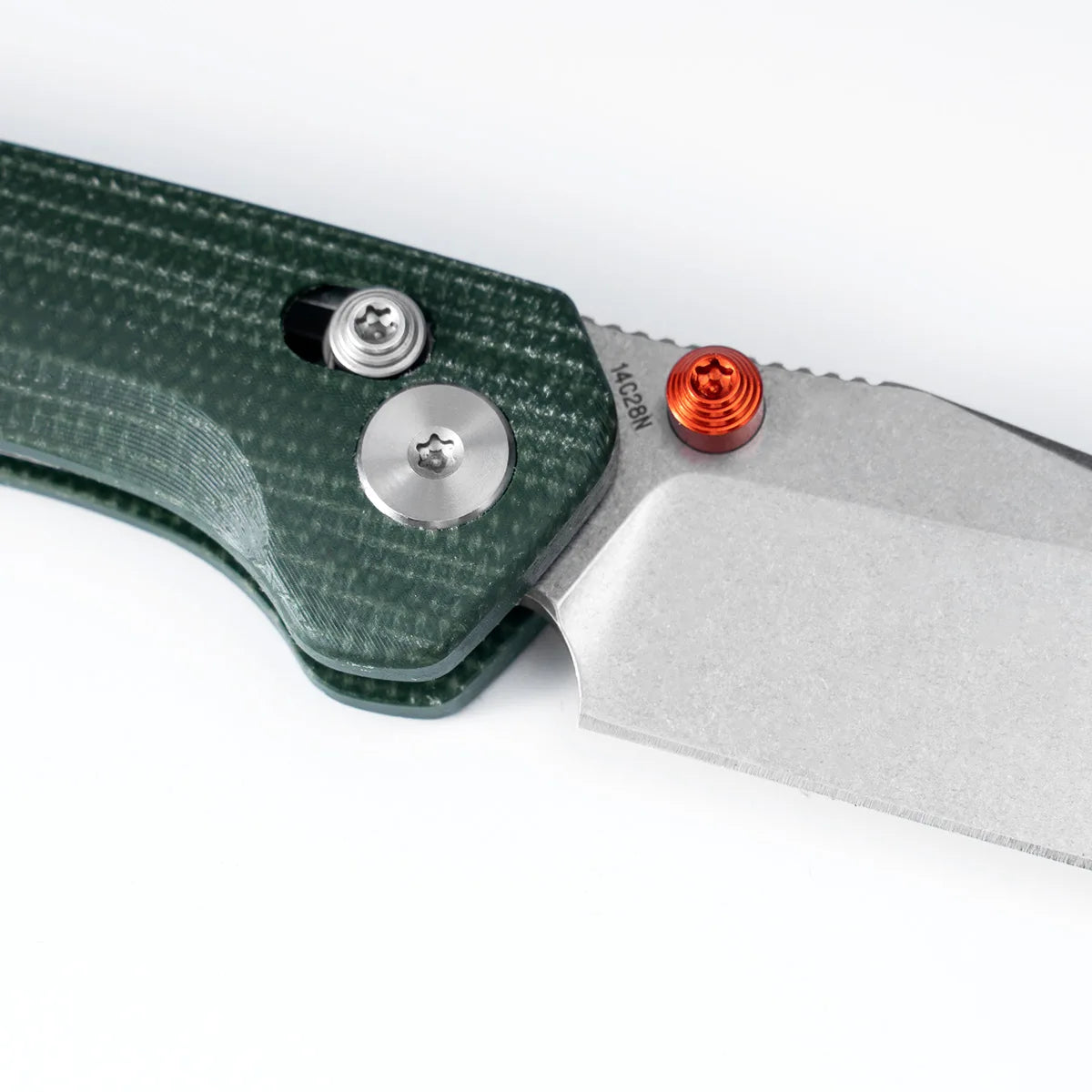 COOL KID Pocket Knife | Crossbar Lock | 3.35" 14C28N Blade | Green Micarta Handle | HX OUTDOORS ZD-123S