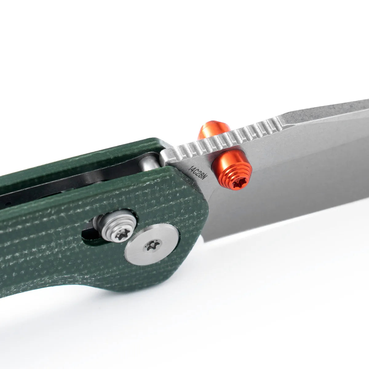 COOL KID Pocket Knife | Crossbar Lock | 3.35" 14C28N Blade | Green Micarta Handle | HX OUTDOORS ZD-123S