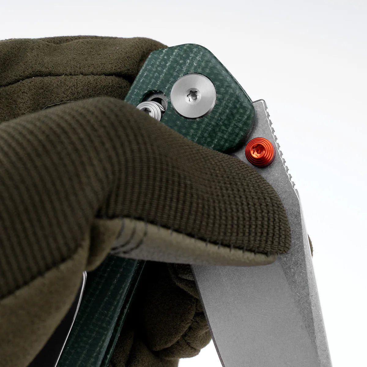 COOL KID Pocket Knife | Crossbar Lock | 3.35" 14C28N Blade | Green Micarta Handle | HX OUTDOORS ZD-123S