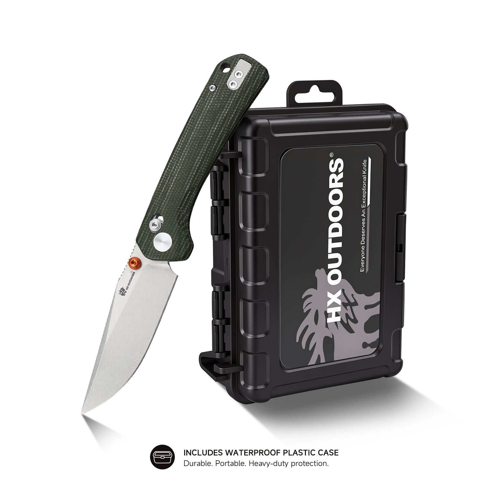 COOL KID 14C28N Blade Green Micarta Handle | EDC Crossbar Lock