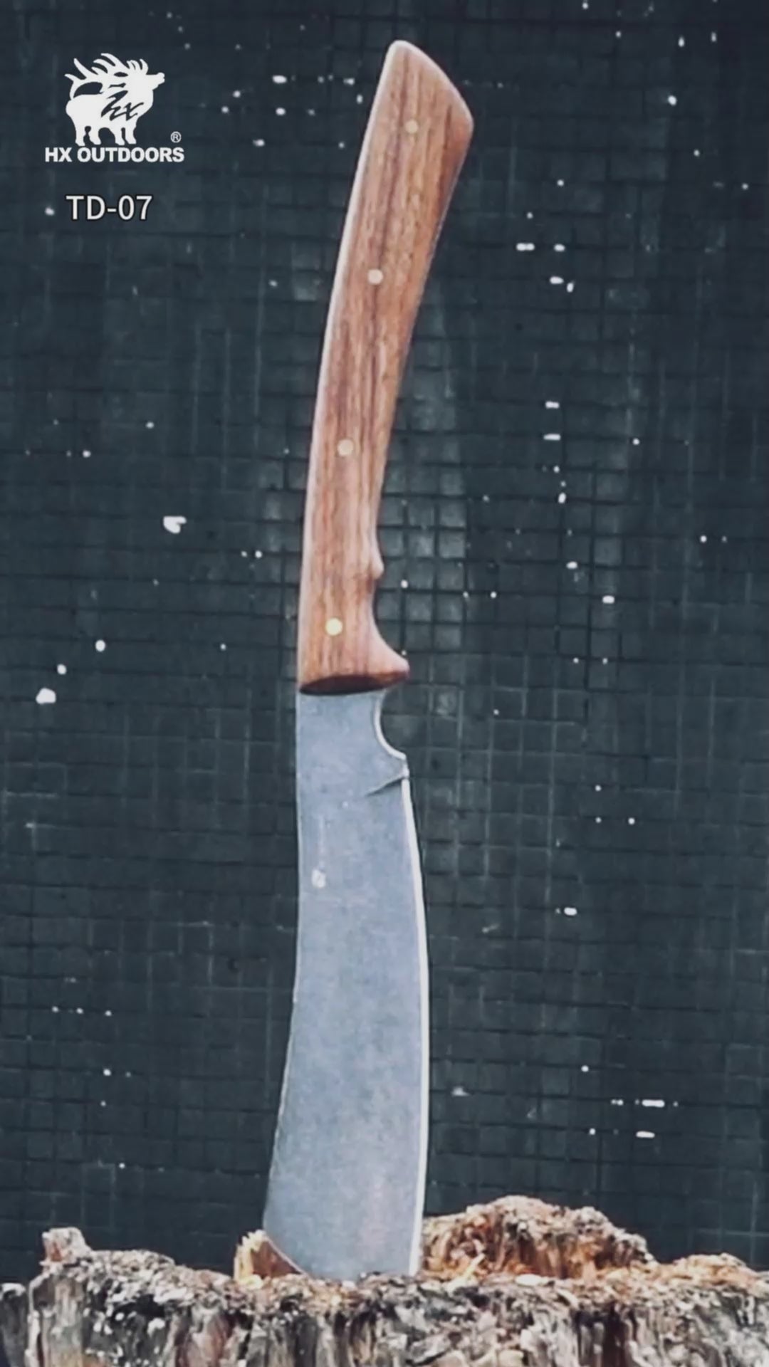 HX OUTDOORS WOLF'S FANG | Machete | 7.72'' AUS-8 Blade | Rosewood Handle | TD-07